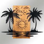 Wallity Hawaii 2 - Accesorio decorativo de pared Negro y Nogal